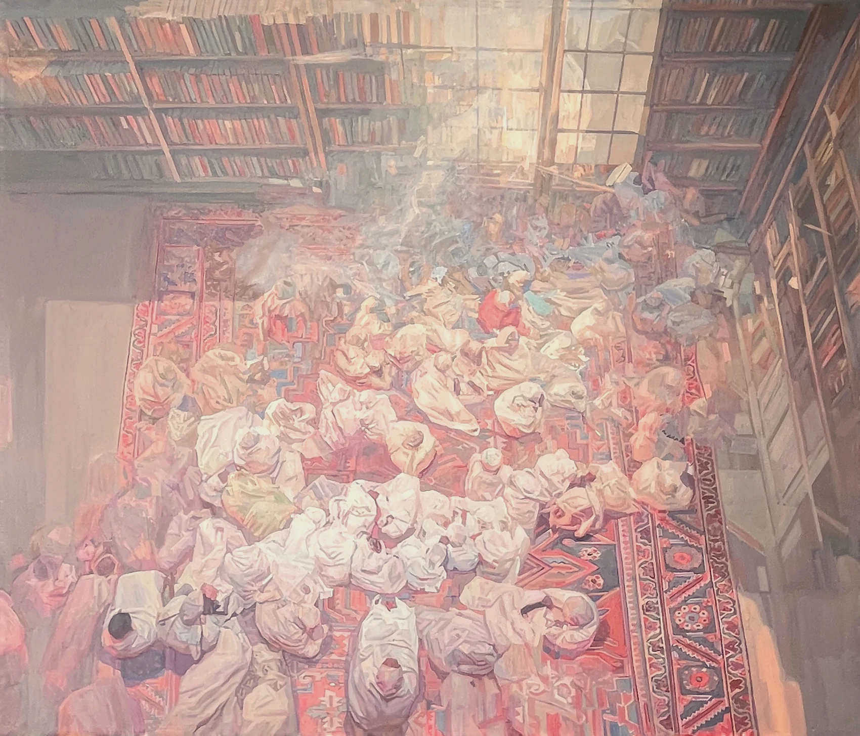 Above (1), a painting by Yared Olivelli
