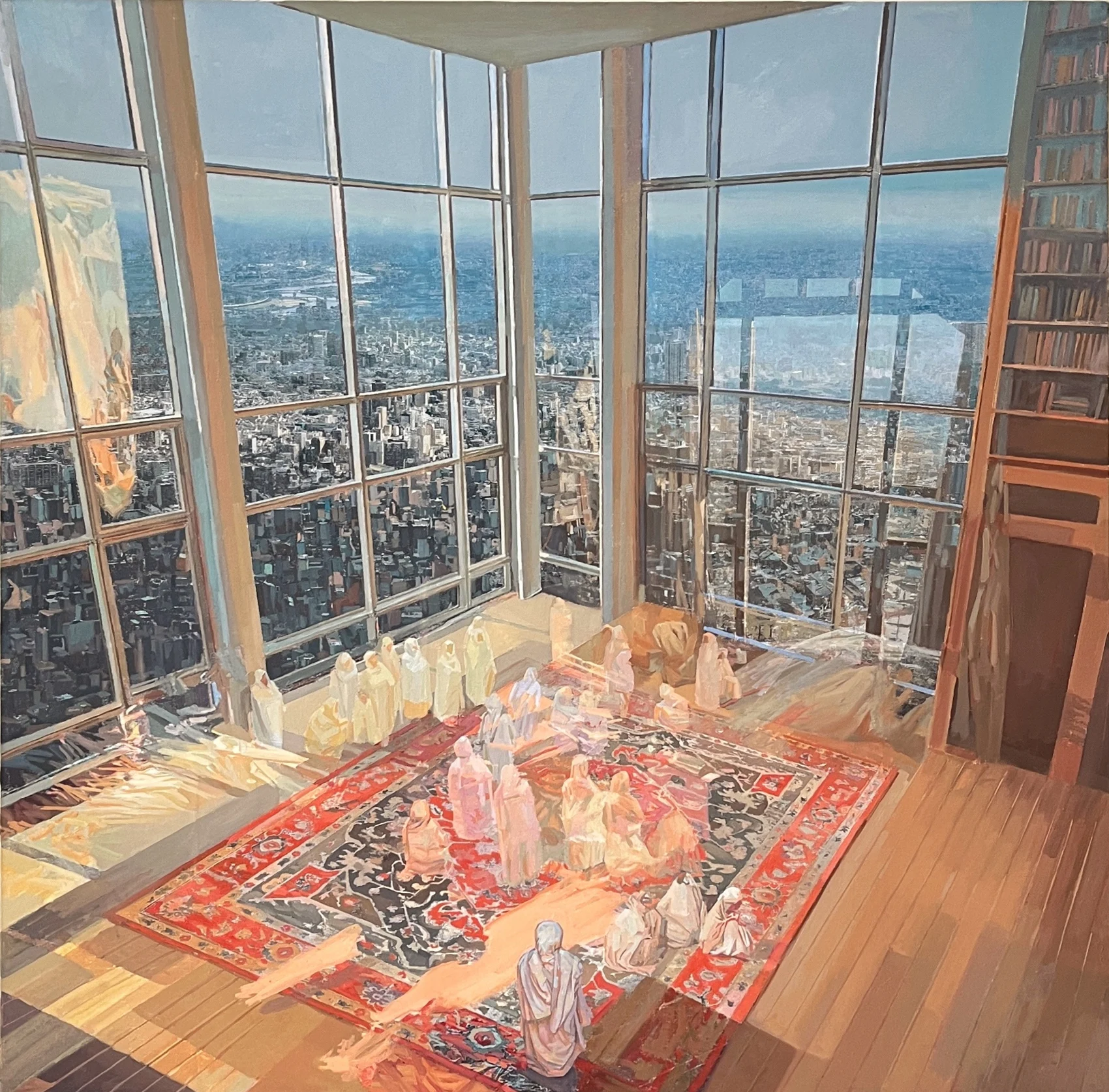 Above (3), a painting by Yared Olivelli